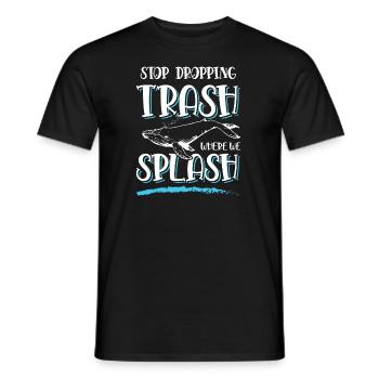 Save the Ocean Environmental Protection - Men's T-Shirt - black - Front - AI Model Male 178 light (178cm)