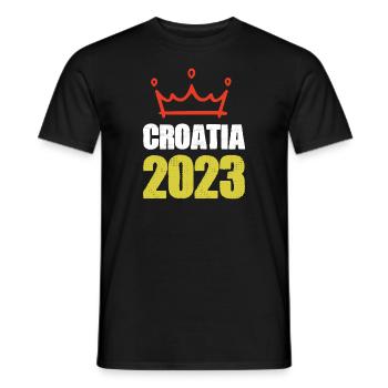 Croatia 2023 - Men's T-Shirt - black - Front - AI Model Male 178 light (178cm)