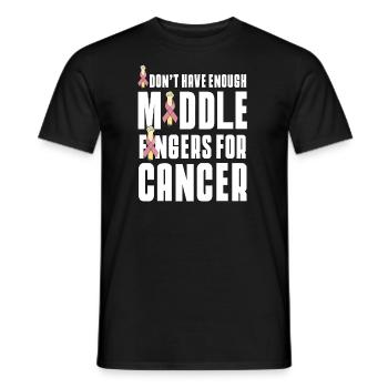 Je n’ai pas assez de doigt d’honneur pour le cancer - T-shirt homme - noir - Devant - AI Model Male 178 light (178cm)