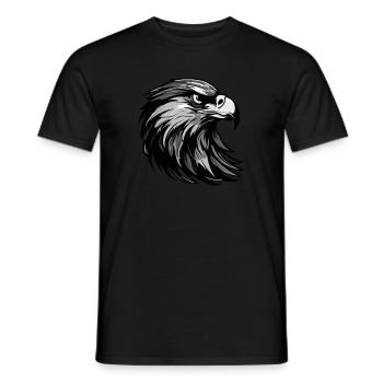 Adler Kopf Porträt Tier - Männer T-Shirt - Schwarz - Vorne - AI Model Male 178 light (178cm)