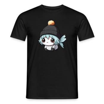 Fisch Winter Comic - Männer T-Shirt - Schwarz - Vorne - AI Model Male 178 light (178cm)