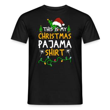 Weihnachtsmann Lebkuchen Rentier Winter - Männer T-Shirt - Schwarz - Vorne - AI Model Male 178 light (178cm)