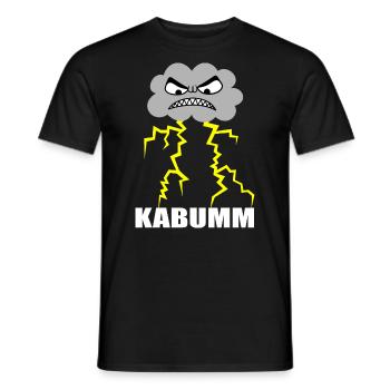 Blitz, Donner, Wetter, Gewitter, Zorn, Wut, Krach - Männer T-Shirt - Schwarz - Vorne - AI Model Male 178 light (178cm)