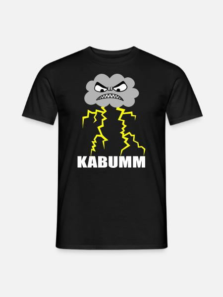 Blitz, Donner, Wetter, Gewitter, Zorn, Wut, Krach - Männer T-Shirt - Schwarz