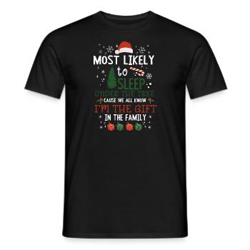 Christmas Saying Funny Humor Witty Xmas - Men's T-Shirt - black - Front - AI Model Male 178 light (178cm)