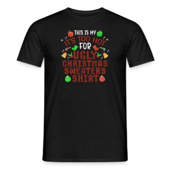 Christmas Saying Funny Humor Witty Xmas - Men's T-Shirt - black - Front - AI Model Male 178 light (178cm)