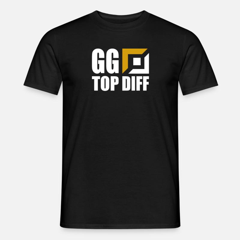 GG Top Diff Gamer Gaming - Männer T-Shirt - Schwarz