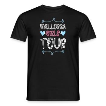 Mallorca Girls Tour Herz - Männer T-Shirt - Schwarz - Vorne - AI Model Male 178 light (178cm)