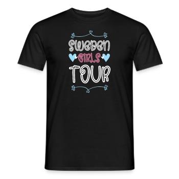Suède Girls Tour Coeur - T-shirt homme - noir - Devant - AI Model Male 178 light (178cm)