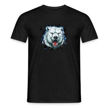 Polar Bear Head Icon Animal Polar Bear - Men's T-Shirt - black - Front - AI Model Male 178 light (178cm)