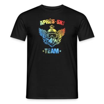 Équipe d’après-ski Bunt - T-shirt homme - noir - Devant - AI Model Male 178 light (178cm)