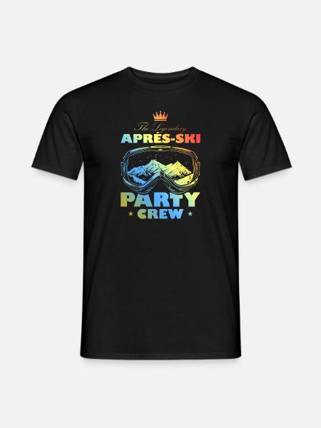 After Ski Party Motto Team Bunt - T-shirt herr - svart