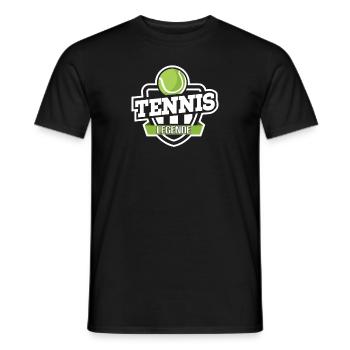 Tennis Legend | Tennis player - Men's T-Shirt - black - Front - AI Model Male 178 light (178cm)