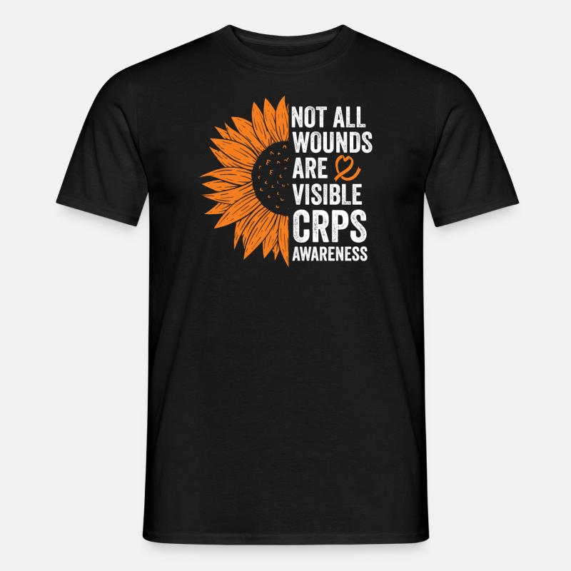 Unsichtbare Kämpfe: CRPS-Bewusstsein - Männer T-Shirt - Schwarz