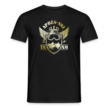 Apres Ski Team Spruch - Männer T-Shirt - Schwarz - Vorne - AI Model Male 178 light (178cm)