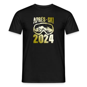 Masque de ski après-ski 2024 - T-shirt homme - noir - Devant - AI Model Male 178 light (178cm)