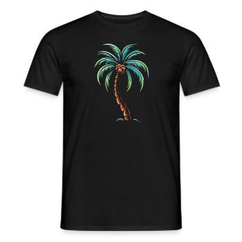 Palm Tree Holiday Icon - Men's T-Shirt - black - Front - AI Model Male 178 light (178cm)