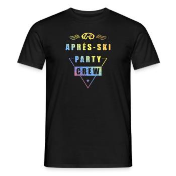 Après Ski Team Saying Colorful - Men's T-Shirt - black - Front - AI Model Male 178 light (178cm)