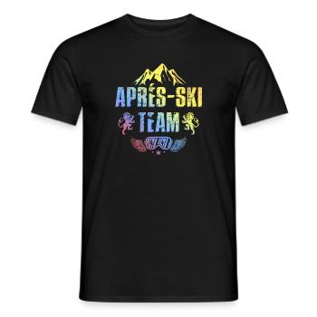 Apres Ski Team Ski Fahren Bunt - Männer T-Shirt - Schwarz - Vorne - AI Model Male 178 light (178cm)