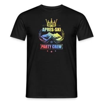 Après Ski Party Crew Bunt Team Berge - Men's T-Shirt - black - Front - AI Model Male 178 light (178cm)