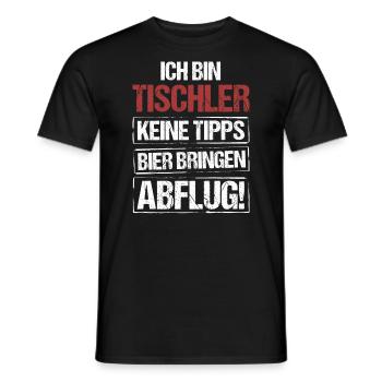 Je suis charpentier - apportez de la bière et partez - T-shirt homme - noir - Devant - AI Model Male 178 light (178cm)