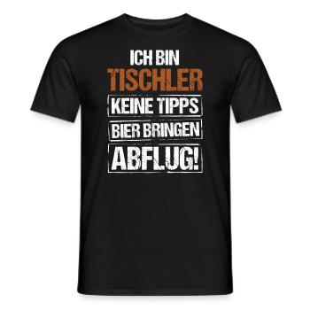 Je suis charpentier - apportez de la bière et partez - T-shirt homme - noir - Devant - AI Model Male 178 light (178cm)