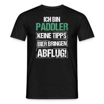 Je suis un pagayeur - apporte de la bière et décolle - T-shirt homme - noir - Devant - AI Model Male 178 light (178cm)