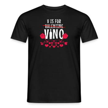 Valentinstag Wein trinker Vino - Männer T-Shirt - Schwarz - Vorne - AI Model Male 178 light (178cm)