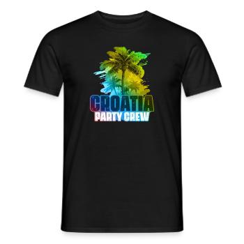 Croatia Party Crew Colorful - Men's T-Shirt - black - Front - AI Model Male 178 light (178cm)
