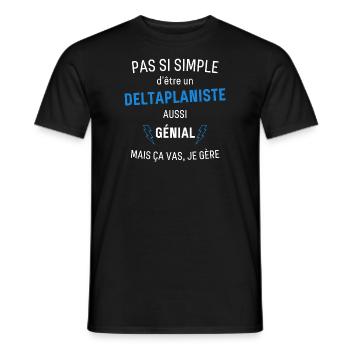 Awesome Deltaplanist - Men's T-Shirt - black - Front - AI Model Male 178 light (178cm)