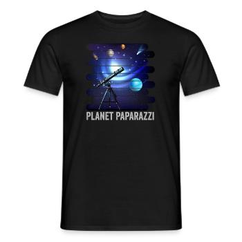 Planète Paparazzi : capturer les merveilles cosmiques - T-shirt homme - noir - Devant - AI Model Male 178 light (178cm)