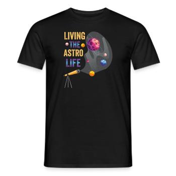 Das Astro-Leben Leben - Männer T-Shirt - Schwarz - Vorne - AI Model Male 178 light (178cm)