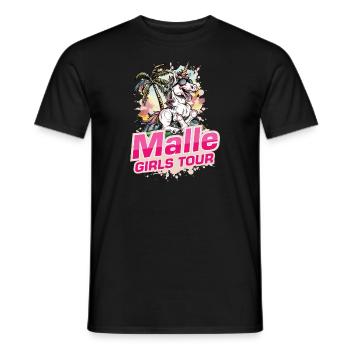 Malle Girls Tour Unicorn Holiday Mallorca - Men's T-Shirt - black - Front - AI Model Male 178 light (178cm)