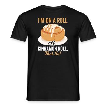 Sweet Devotion : Amateurs de brioches à la cannelle - T-shirt homme - noir - Devant - AI Model Male 178 light (178cm)