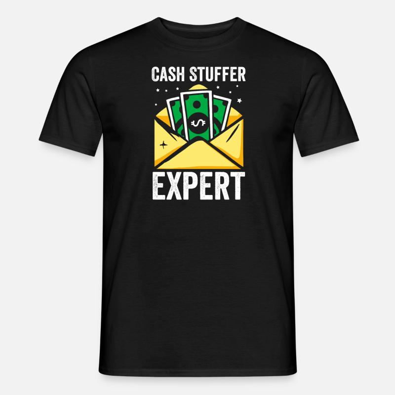 Bargeldfüller Experte – Budgetierung Bargeldbörse - Männer T-Shirt - Schwarz