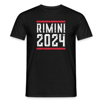 Jours fériés Rimini 2024 - T-shirt homme - noir - Devant - AI Model Male 178 light (178cm)