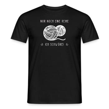 Knitting - Another Row - Crochet - Men's T-Shirt - black - Front - AI Model Male 178 light (178cm)