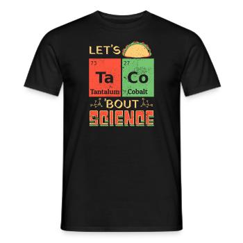 Let’s Taco Bout Science Professeur Étudiant Blague Drôle - T-shirt homme - noir - Devant - AI Model Male 178 light (178cm)