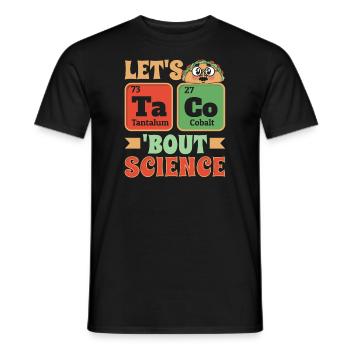 Chimiste Humour Drôle Blague Let’s Taco Bout Science - T-shirt homme - noir - Devant - AI Model Male 178 light (178cm)