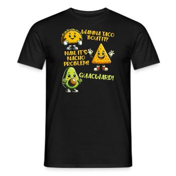 Lustiger Spruch Taco Nacho Avocado Humor Witzig - Männer T-Shirt - Schwarz - Vorne - AI Model Male 178 light (178cm)