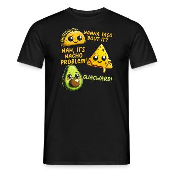 Lustiger Spruch Taco Nacho Avocado Humor Witzig - Männer T-Shirt - Schwarz - Vorne - AI Model Male 178 light (178cm)