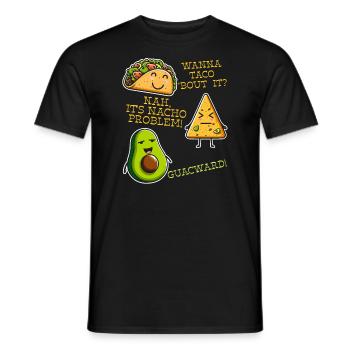 Lustiger Spruch Taco Nacho Avocado Humor Witzig - Männer T-Shirt - Schwarz - Vorne - AI Model Male 178 light (178cm)