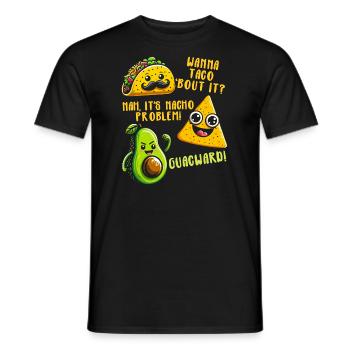 Lustiger Spruch Taco Nacho Avocado Humor Witzig - Männer T-Shirt - Schwarz - Vorne - AI Model Male 178 light (178cm)