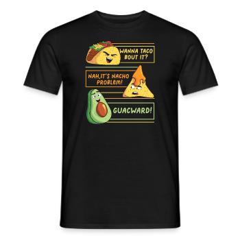 Lustiger Spruch Taco Nacho Avocado Humor Lustig - Männer T-Shirt - Schwarz - Vorne - AI Model Male 178 light (178cm)
