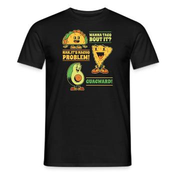 Lustiger Spruch Taco Nacho Avocado Humor Lustig - Männer T-Shirt - Schwarz - Vorne - AI Model Male 178 light (178cm)