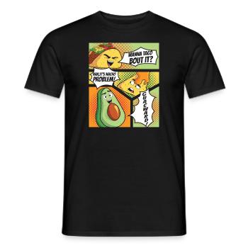 Lustiger Spruch Taco Nacho Avocado Humor Witzig - Männer T-Shirt - Schwarz - Vorne - AI Model Male 178 light (178cm)
