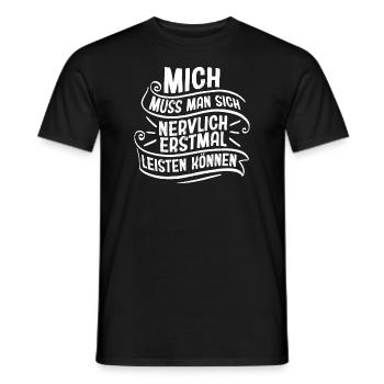 Lustiger Spruch Humor Sarkasmus Ironie Witzig - Männer T-Shirt - Schwarz - Vorne - AI Model Male 178 light (178cm)