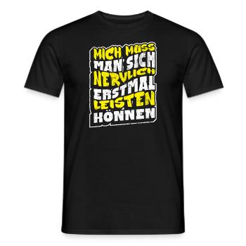 Lustiger Spruch Sarkasmus Ironie Humor Witzig - Männer T-Shirt - Schwarz - Vorne - AI Model Male 178 light (178cm)