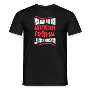 Lustiger Spruch Humor Sarkasmus Ironie Witzig - Männer T-Shirt - Schwarz - Vorne - AI Model Male 178 light (178cm)