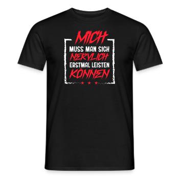 Lustiger Spruch Sarkasmus Humor Ironie Witzig - Männer T-Shirt - Schwarz - Vorne - AI Model Male 178 light (178cm)